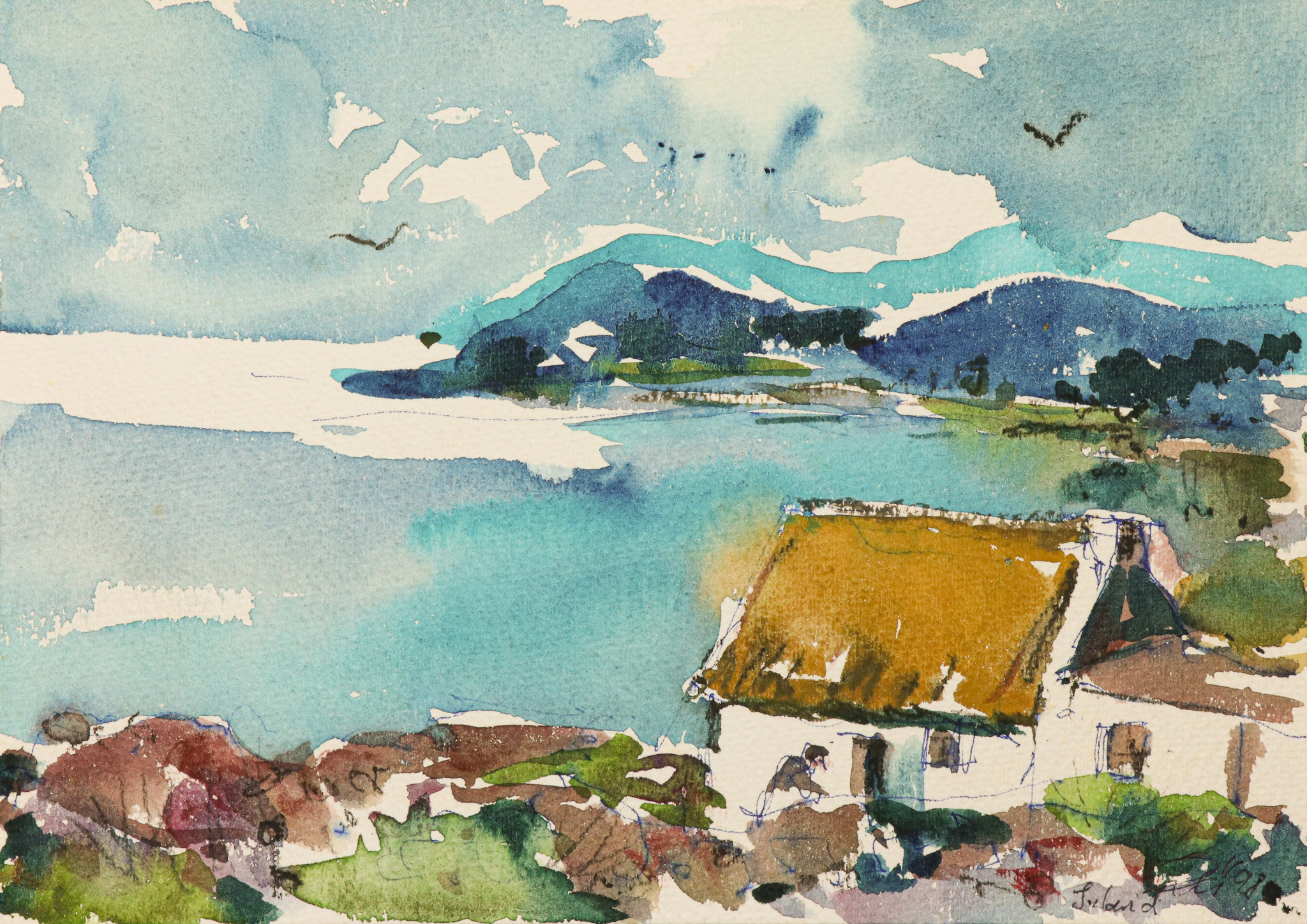 Bucht mit Häusern